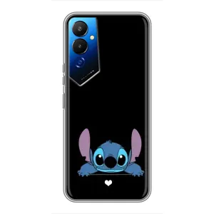 Чехол с принтом Стич на TECNO POVA 4 (LG7n) (Стич на черном)