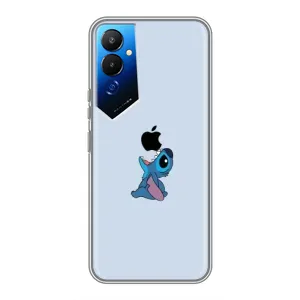 Чехол с принтом Стич на TECNO POVA 4 (LG7n) (Stitch apple)
