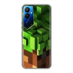 Чохол Майнкрафт на Tecno POVA 4 (LG7n) (AlphaPrint) Minecraft (текстура Майнкрафт)