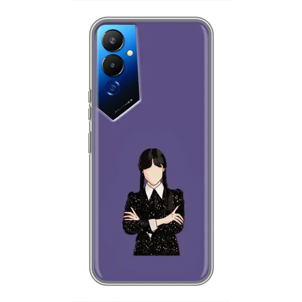 Чохол з принтом «Венздей у чорному» для TECNO POVA 4 (LG7n)