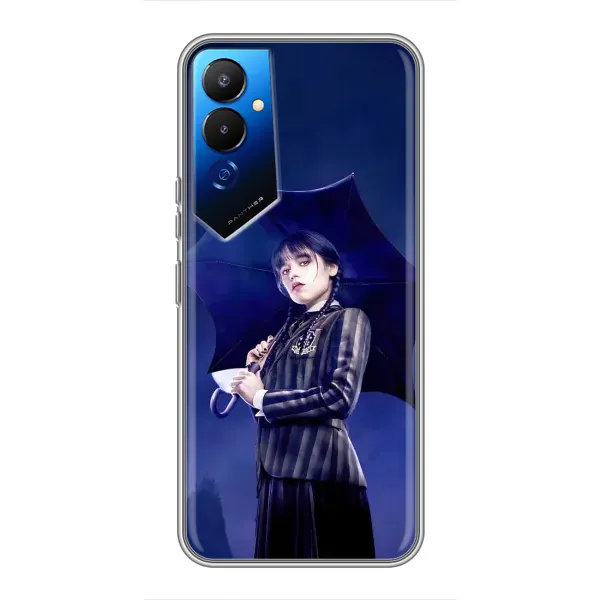 Чохол з принтом «Венздей з парасолькою» для TECNO POVA 4 (LG7n)