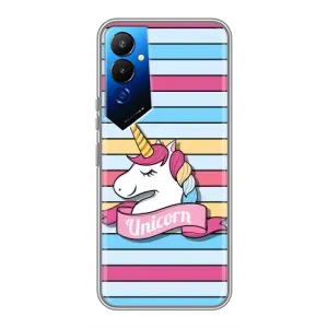 Чехол для Техно Пова 4 - (Единорожки - Новинки) (AlphaPrint) (Unicorn)