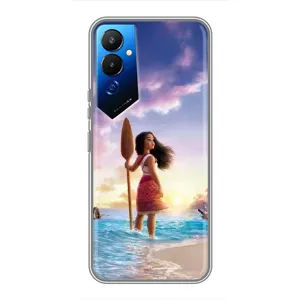 Чохол з мультфільмом Ваяна Tecno POVA 4 (LG7n) (Моана з веслом)