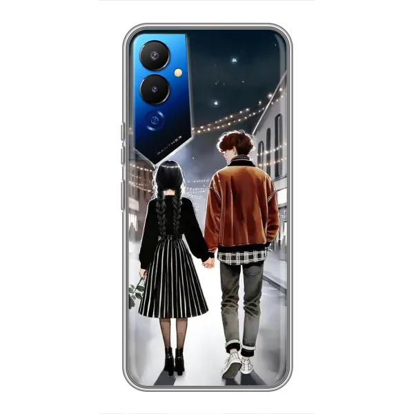 Чохол з принтом «Венздей та Тайлер» для TECNO POVA 4 (LG7n) Чохол з принтом «Венздей та Тайлер» для TECNO POVA 4 (LG7n)