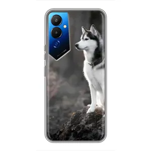 Чехол с Хаски для Tecno POVA 4 (LG7n) - (AlphaPrint) (Верный пес)