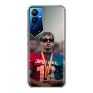 Чехол с футболистом Ламин Ямаль Tecno POVA 4 (LG7n) (Ямаль Барса)