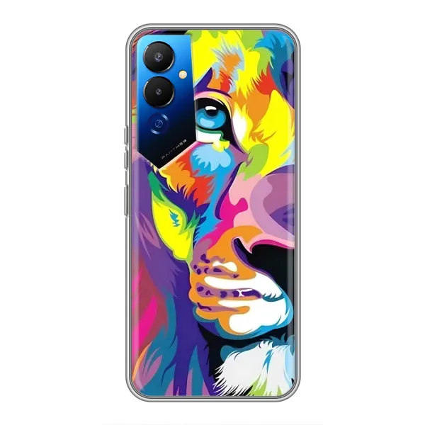 Чехол с принтом «Яркий Лев» для TECNO POVA 4 (LG7n)