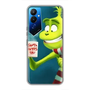 Різдвяні Чохли для Tecno POVA 4 (LG7n) (VPrint) (Зелений Грінч)