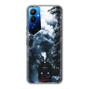 Новорічні, Святкові Чохли для Tecno POVA 4 (LG7n) - 2024 год (Зимовий потяг)