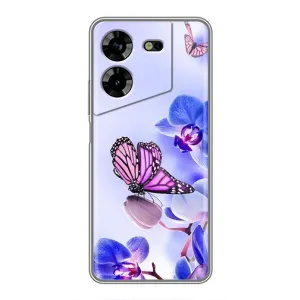 Чохли з квітами для Tecno POVA 5 (LG7n) (VPrint) (Метелик на квітах)
