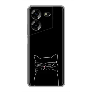 Чохол з малюнком кіт на Tecno POVA 5 (LG7n) (Байдужий кіт)