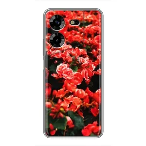 Чохли з квітами для Tecno POVA 5 (LG7n) (VPrint) (Квіти червоні)