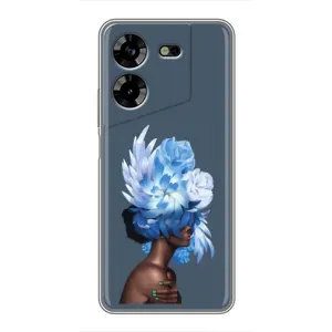 Чехлы (ART) Цветы на Tecno POVA 5 (LG7n) (VPrint) (Квіти на голові)