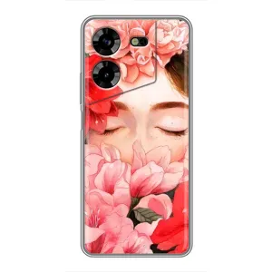 Чехлы (ART) Цветы на Tecno POVA 5 (LG7n) (VPrint) (Очі в квітах)