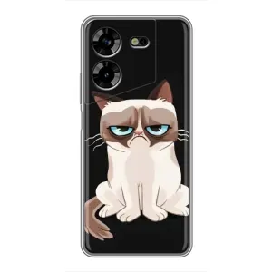 Чохол з принтом для Tecno POVA 5 (LG7n) (AlphaPrint) Модні коти (Сумний кіт)