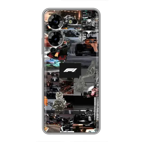 Чохол з принтом «Гоночний колаж Ф1» для TECNO POVA 5 (LG7n)