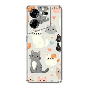 Чохол з малюнком кіт на Tecno POVA 5 (LG7n) (Колаж котів)