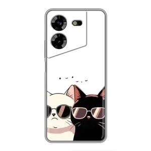 Чохол з малюнком кіт на Tecno POVA 5 (LG7n) (Коти в окулярах)