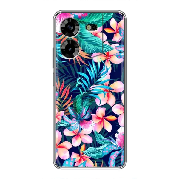 Чехол с принтом «Красочные цветы» для TECNO POVA 5 (LG7n)