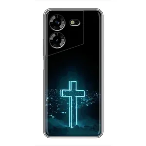 Християнські Чохли для Tecno POVA 5 (LG7n) (AlphaPrint) (Хрест і місто)