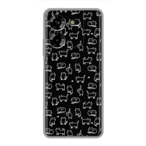 Чохол з принтом для Tecno POVA 5 (LG7n) (AlphaPrint) Модні коти (Маленькі котики)