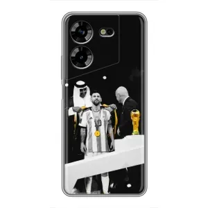 Чехлы для Tecno POVA 5 (LG7n) (Leo чемпион) (AlphaPrint) (Месси в накидке)