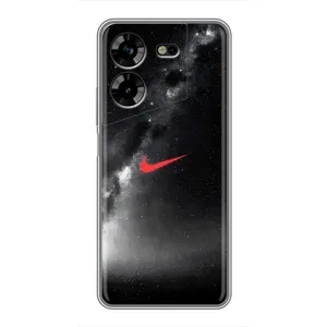 Чехол для Tecno POVA 5 (LG7n) - с принтом Найк (AlphaPrint) (Найк красный)