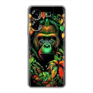 Чохол з Мавпами Tecno POVA 5 (LG7n) - (AlphaPrint) (Мавпа в квітах)
