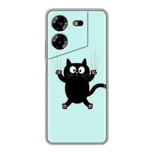 Чохол з принтом для Tecno POVA 5 (LG7n) (AlphaPrint) Модні коти (Падаючий кіт)