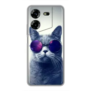 Чохол з принтом для Tecno POVA 5 (LG7n) (AlphaPrint) Модні коти (Стильний кіт)