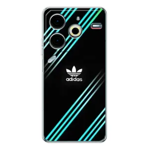 Чехлы Адидас для Tecno Pova 6 Neo 5G (AlphaPrint) (Адидас с полосами)