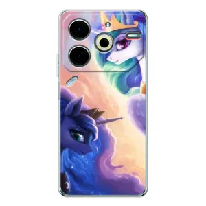 Чехол для Пова 6 Нео 5Джи - (Единорожки - Новинки) (AlphaPrint) (Единорожки)
