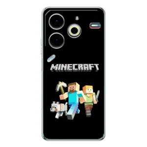 Чохол Майнкрафт на Tecno Pova 6 Neo 5G (AlphaPrint) Minecraft (герої Minecraft)