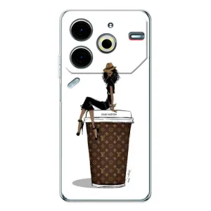 Чохли Луі Вітон для Tecno Pova 6 Neo 5G (AlphaPrint - LOUIS VUITTON) (кава LOUIS VUITTON)