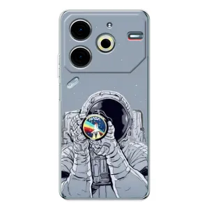 Чехол NASA для Tecno Pova 6 Neo 5G (AlphaPrint) (Космонавт фото)