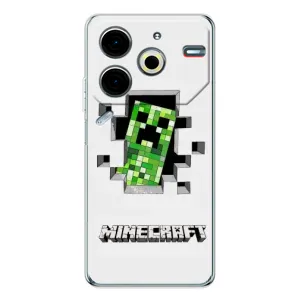 Чохол Майнкрафт на Tecno Pova 6 Neo 5G (AlphaPrint) Minecraft (кріпер Майнкрафт)