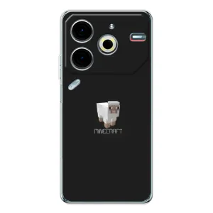 Чохол Майнкрафт на Tecno Pova 6 Neo 5G (AlphaPrint) Minecraft (Овечка Майнкрафт)