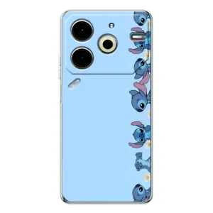 Чехол с принтом Стич на TECNO Pova 6 Neo 5G (Стич фон)