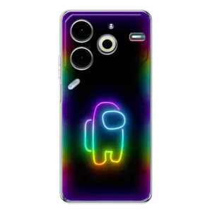 Чехол Амонг Ас для Tecno Pova 6 Neo 5G (AlphaPrint) (Яркий скин)