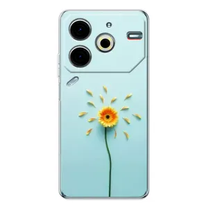 Чехлы с Цветами для Tecno Pova 6 Neo 5G (VPrint) (Желтый цветок)