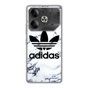 Чехлы Адидас для Tecno Pova 6 (AlphaPrint) (Адидас на мраморе)