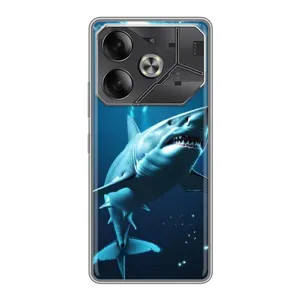 Чохол з картинкою 'Хижаки' для Tecno Pova 6 (Акула під водою)