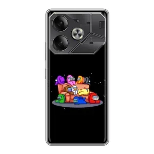 Чехол Амонг Ас для Tecno Pova 6 (AlphaPrint) (Амонг-ас)
