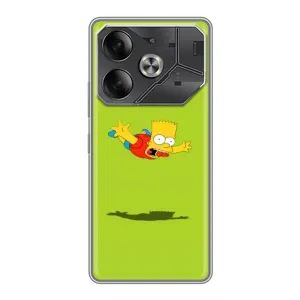 Чехол с Симпсонами для Tecno Pova 6 (VPrint) (Барт Симпсон)
