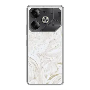Мраморний чехол на Tecno Pova 6 (VPrint) (Білий мрамор)