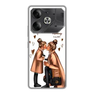 Чохол з друком для Tecno Pova 6 - (Мама з дитинкою) (AlphaPrint) (Донька і мама)