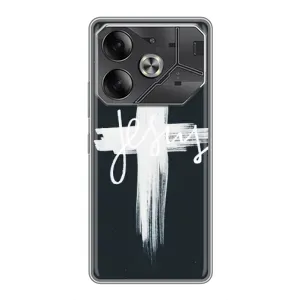 Чехол для Tecno Pova 6 (AlphaPrint) - (Христианские) (Иисус)