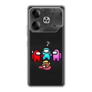 Чехол Амонг Ас для Tecno Pova 6 (AlphaPrint) (Импостер)