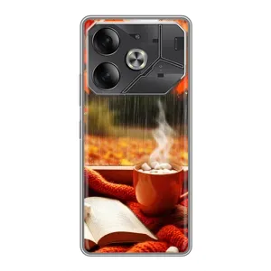 Чехол с принтом «Кофе и дождь» для TECNO Pova 6