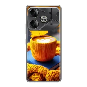 Чехол с принтом «Кофе на желтом пледе» для TECNO Pova 6